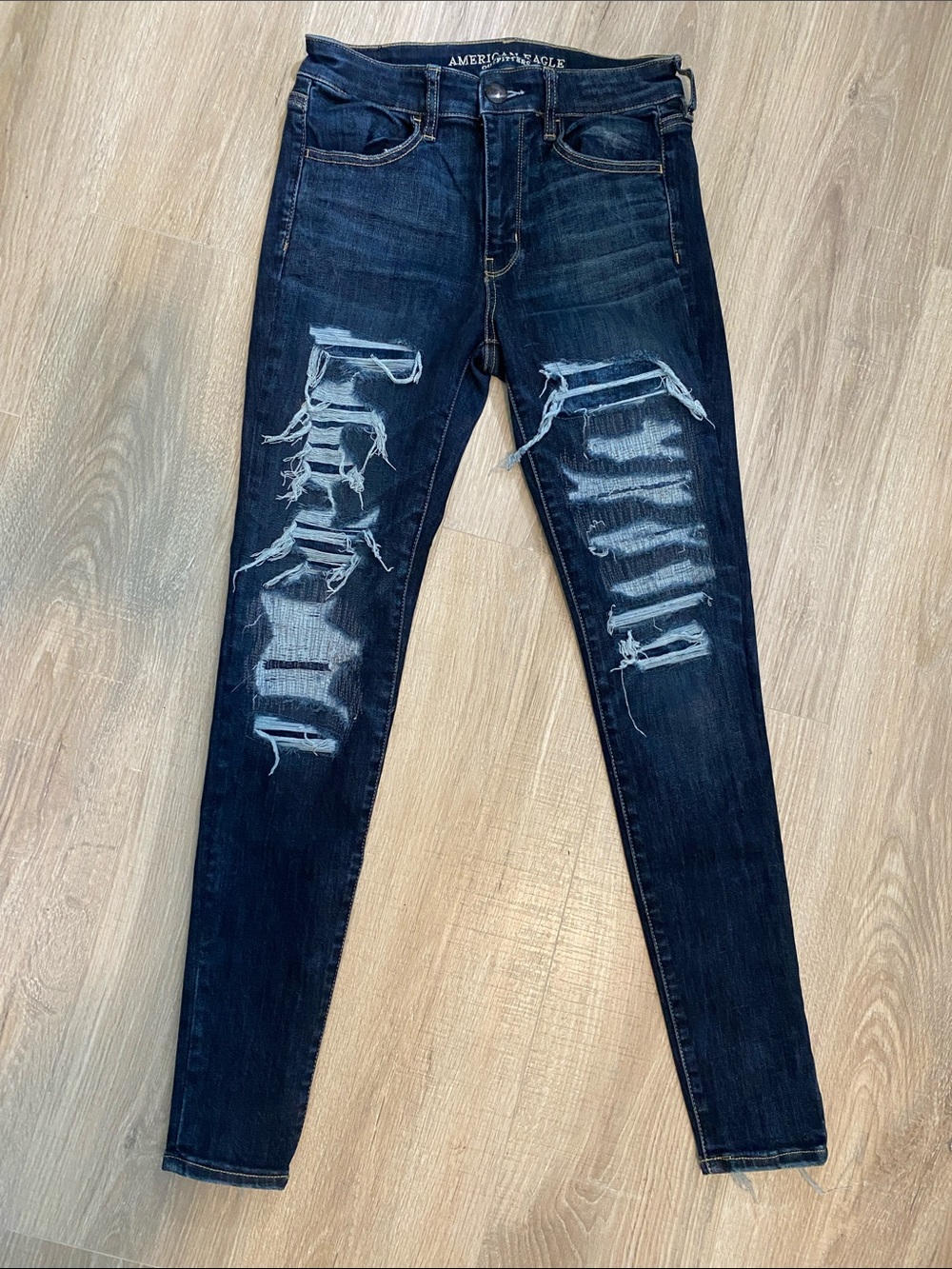 American Eagle Outfitters Dark Blue Ripped Jeans